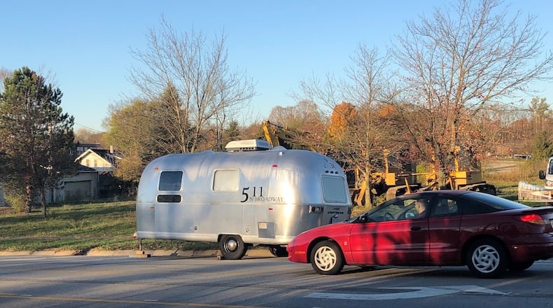 Vintage trailer temporary headquarters for Lebanon redevelopment.