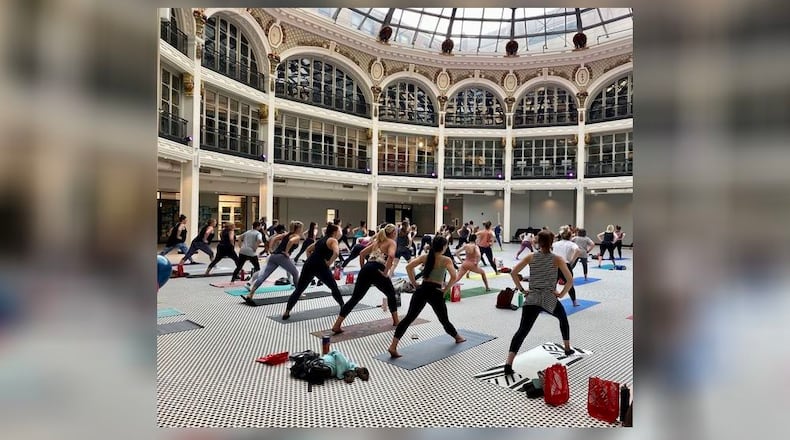 Yoga and Pilates are just two of the many free classes that will be offered as part of the Rotunda Summer Fitness Program "Fitness Full Circle."