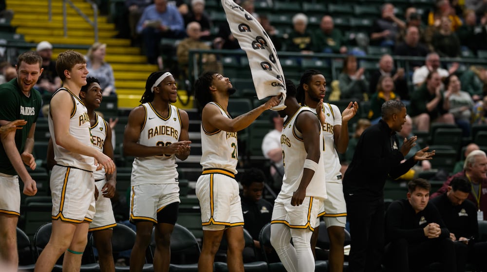 The Wright State University men's basketball team beat IU Indy 85-73 in a Horizon League game on Thursday, Feb. 19, 2026 at the Nutter Center. JEREMY MILLER / CONTRIBUTED PHOTO