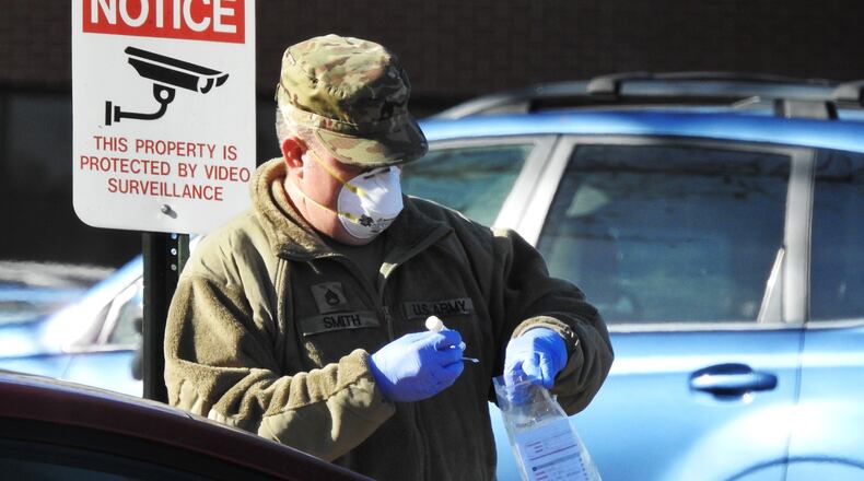 Ohio has reported more than 300,000 cases of the COVID-19 virus during the pandemic, and the near 13,000 cases reported in Butler makes it one of the highest 88 counties in the state. There have been numerous pop-up testing facilities around the county, like Wednesday's at Fort Hamilton Hospital in Hamilton. NICK GRAHAM/STAFF