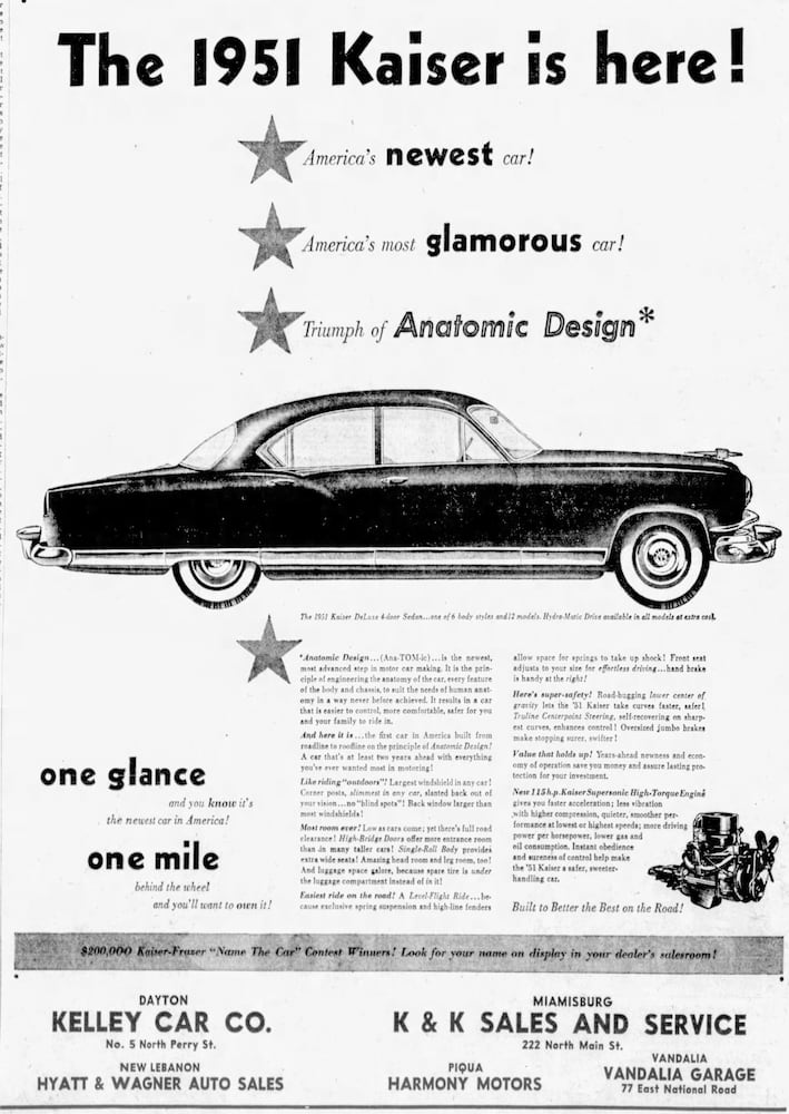 1950s Car advertisement vintage pages
