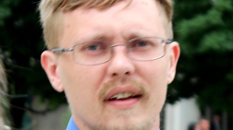 Edward Novak makes a plea in federal court after driving through the security gate at Wright Patt AFB in November 2015.