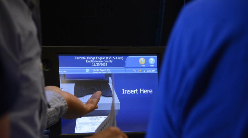 Last year, the Butler County Board of Elections looked at five possible vendors for their new voting machines, and has since narrowed it down to two. Ohio counties are looking to replace voting machines, and those who now use touchscreen equipment could switch to optical scan paper ballots. MICHAEL D. PITMAN/STAFF