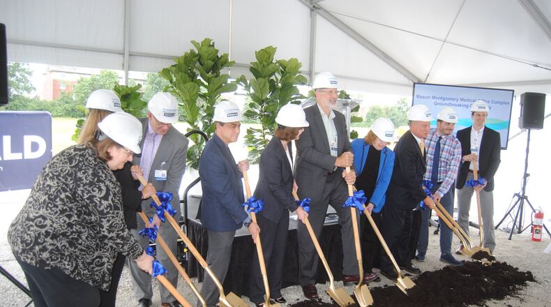 Mercy Health officials broke ground Tuesday, July 31, 2018, on a new $14 million medical office complex on the southwest corner of Mason-Montgomery Road and Parkway. The facility is expected to open in the summer of 2019. ERIC SCHWARTZBERG/STAFF