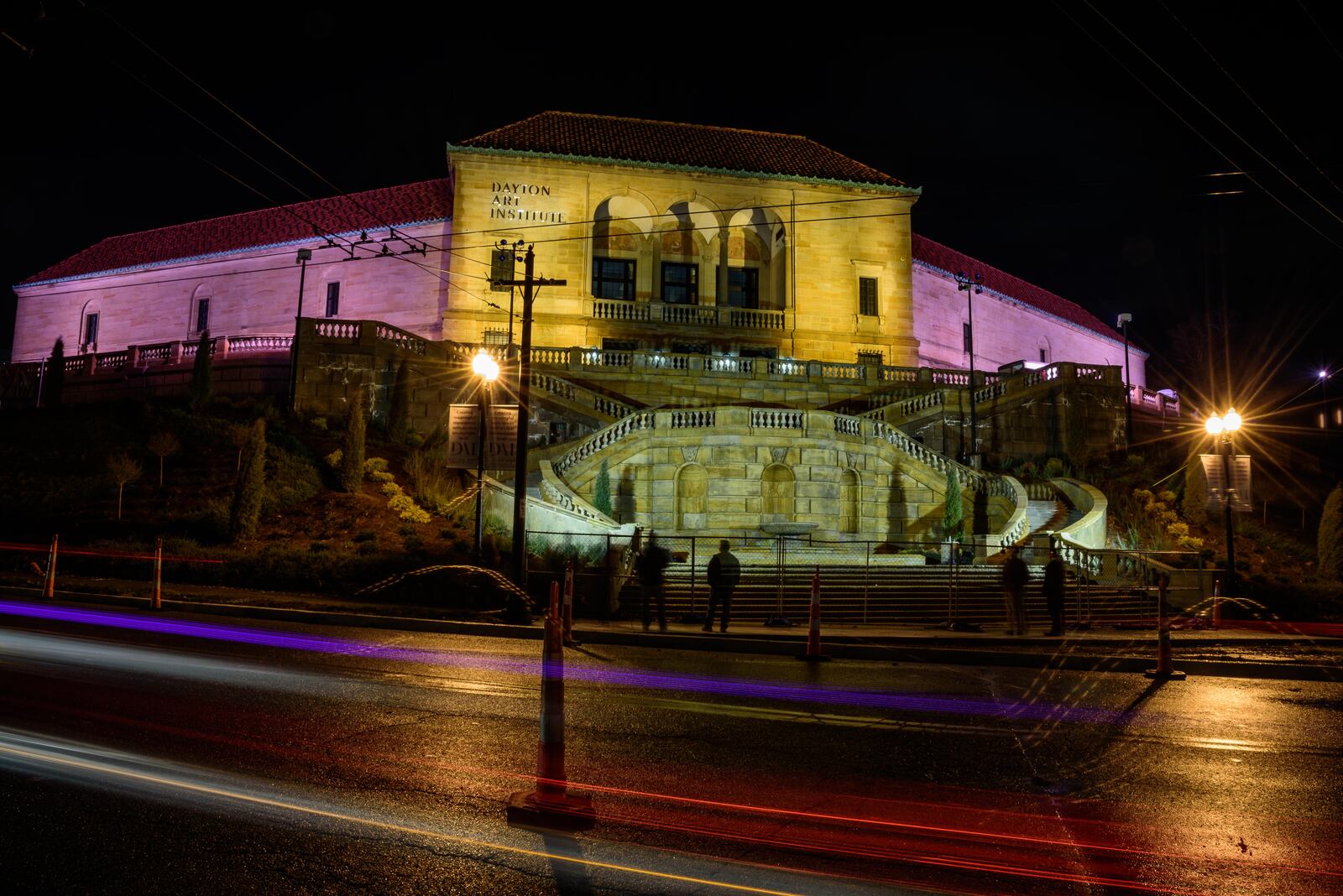 The Dayton Art Institute debuted its new LED lighting system on Wednesday, November 25, 2020. Designed by Scenic Solutions of West Carrolton, the new lighting will illuminate the building's exterior for the holidays, community and special events. The Dayton Power & Light Foundation provided a Signature Grant to make the project a reality. Also featured is the recently restored Grand Staircase. TOM GILLIAM/CONTRIBUTING PHOTOGRAPHER