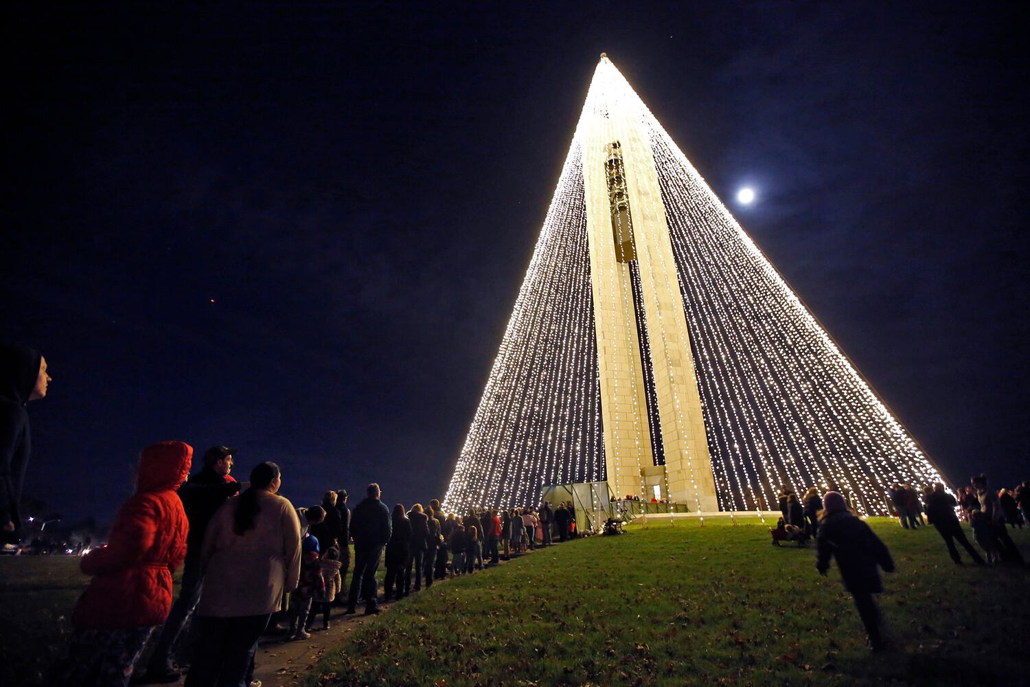 See the glow of the Carillon Holiday Tree Tower