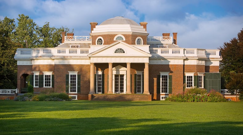 The west front of Thomas Jefferson’s Monticello, where new Hamilton tours are being offered. (Jack Looney/Thomas Jefferson Foundation at Monticello/TNS)