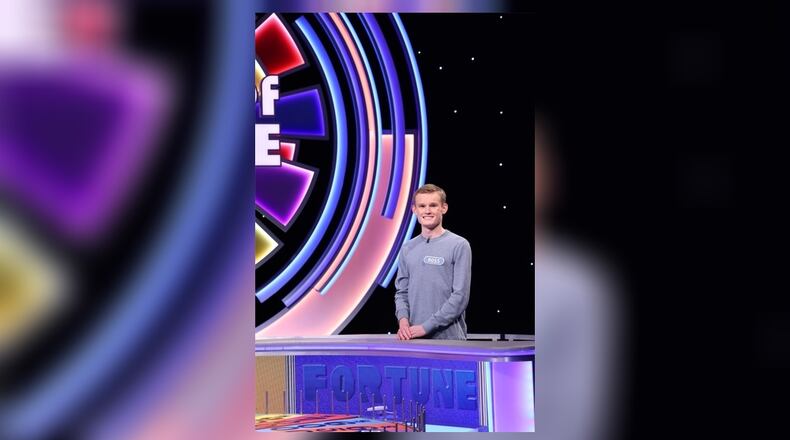 Ross Campbell, 15, a sophomore at Carlisle High School will appear tonight, Feb. 24, 2023, during Teen Week on "Wheel of Fortune." Photo by Carol Kaelson/Wheel of Fortune®/© 2022 Califon Productions, Inc. ARR.