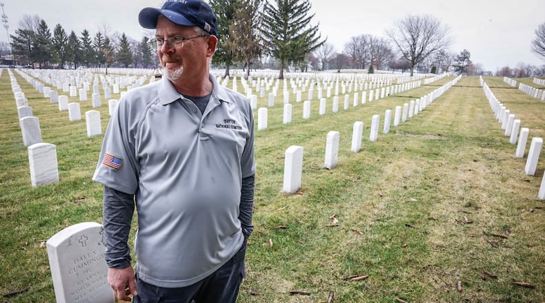 Navy veteran, James Coleman is a graduate of the Montgomery Conty Veterans Court and now works at the Dayton National Cemetery. JIM NOELKER/STAFF