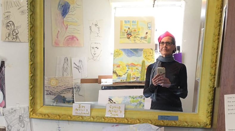 Visual artist Barb Stork stays busy at home with her work. CONTRIBUTED