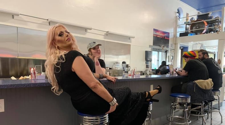 Dayton drag performer  Tommy “Taj Mahal” Rumpke  releases nightly quarantine videos on Facebook. This photo was taken long before the pandemic.