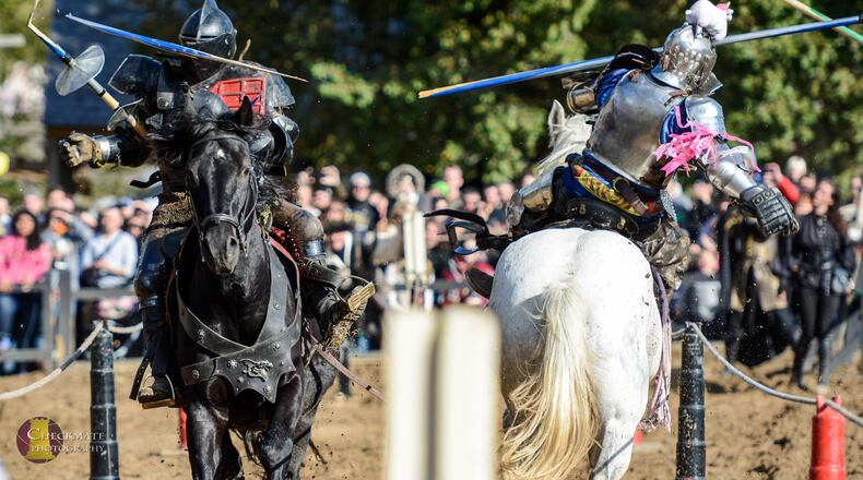 Knights and jousting are part of the medieval fun at the Ohio Renaissance Festival throughout September and October weekends. CONTRIBUTED