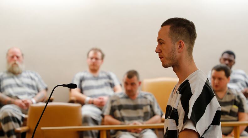 Robert Whitt is arraigned on 28 drug and gun charges in Clark County Municipal Court Tuesday. Bill Lackey/Staff