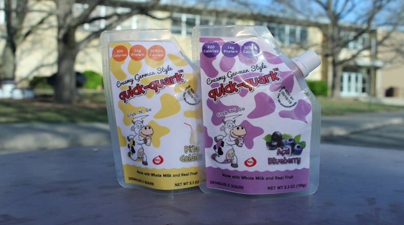 Three Kansas State University food science students took first place in a National Dairy Council product competition for an original creation - Quick-Quark, a dairy drink based on German-style quark cheese. (K-State)