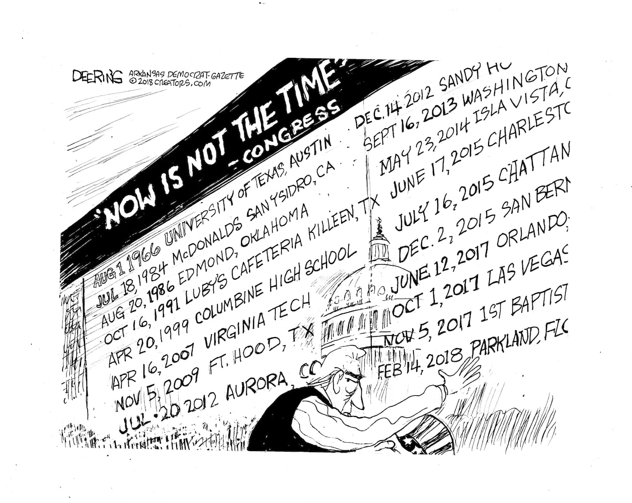 Week in cartoons: School shootings, Billy Graham and more