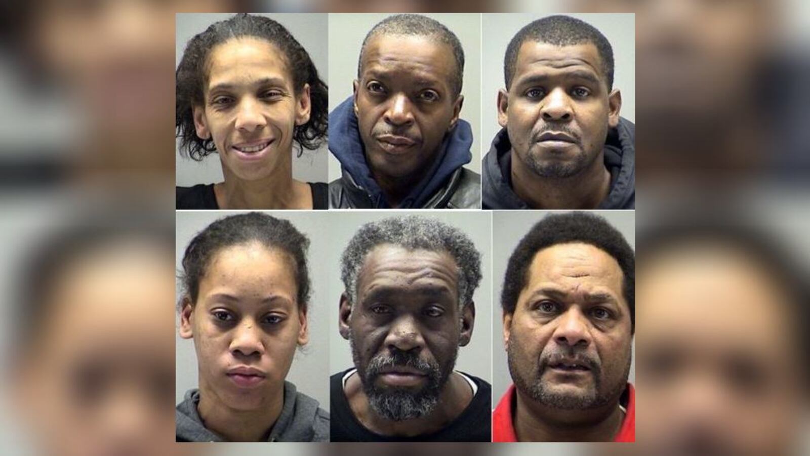 Top: Amber Allen,  left, Martin Flemings, center, and John Gipp III. Bottom: LaQuita Kelly, left, Mark Williams, center, and Terry Young Jr.