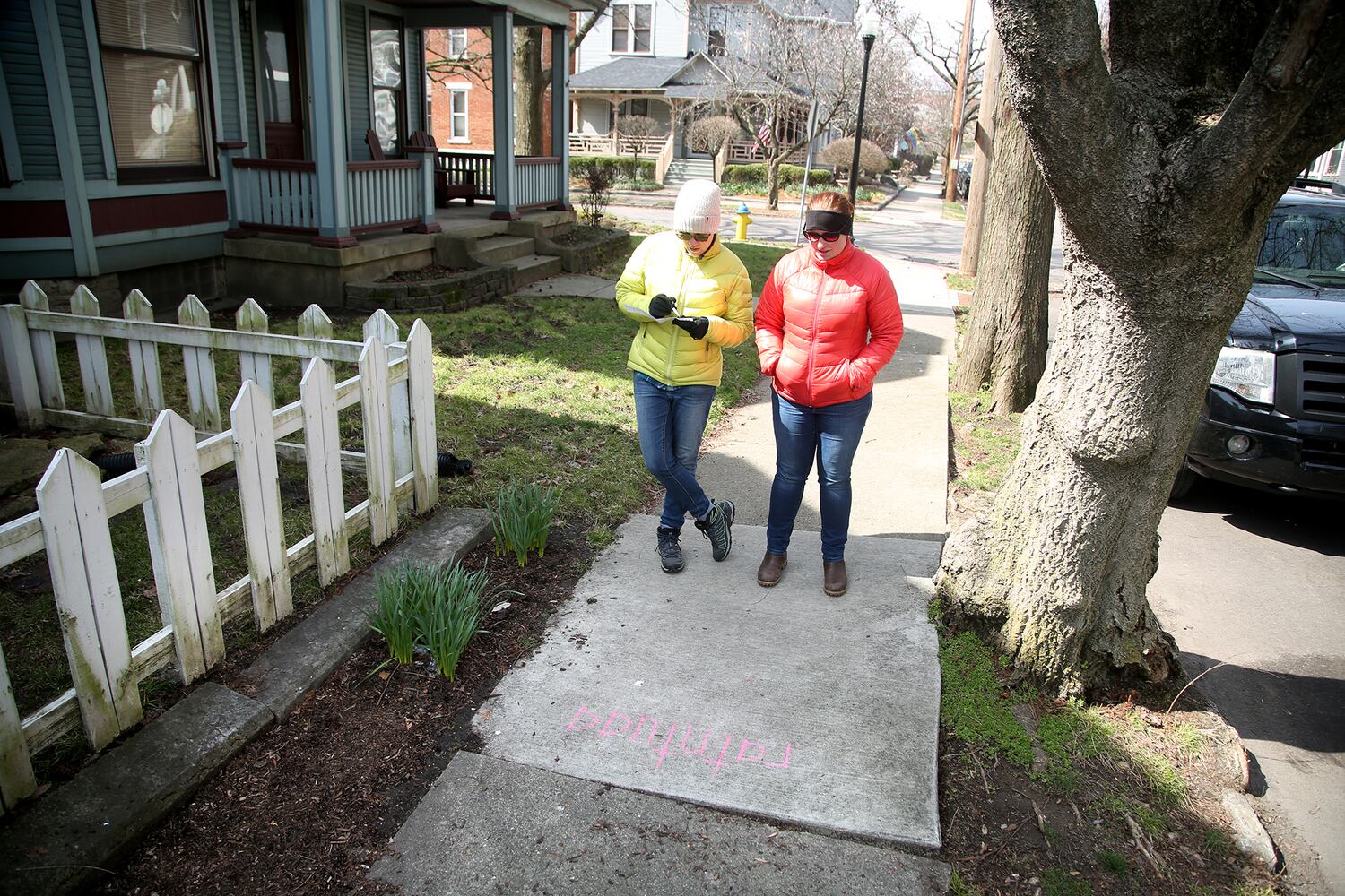 PHOTOS: Simon Says and outdoor word scrambles, Daytonians get creative with social distancing