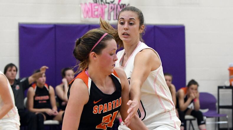 Senior Rachel Murray (with ball) is Waynesville’s all-time leading girls basketball scorer. CONTRIBUTED PHOTO