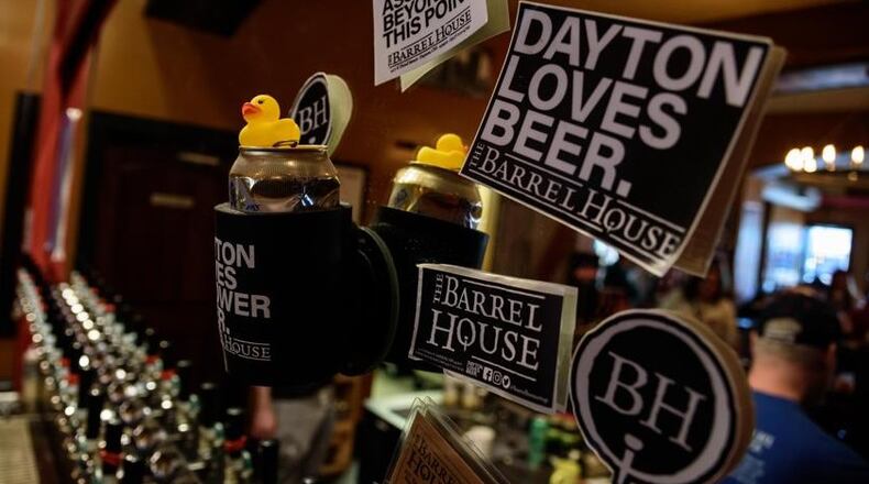 The Barrel House on East Third Street and Wayne Avenue will reopen for carryout and curbside pickup on May 1, allowing one customer to come into the store at a time. Nearby, Local Cantina also will reopen for carryout daily. TOM GILLIAM / CONTRIBUTING PHOTOGRAPHER