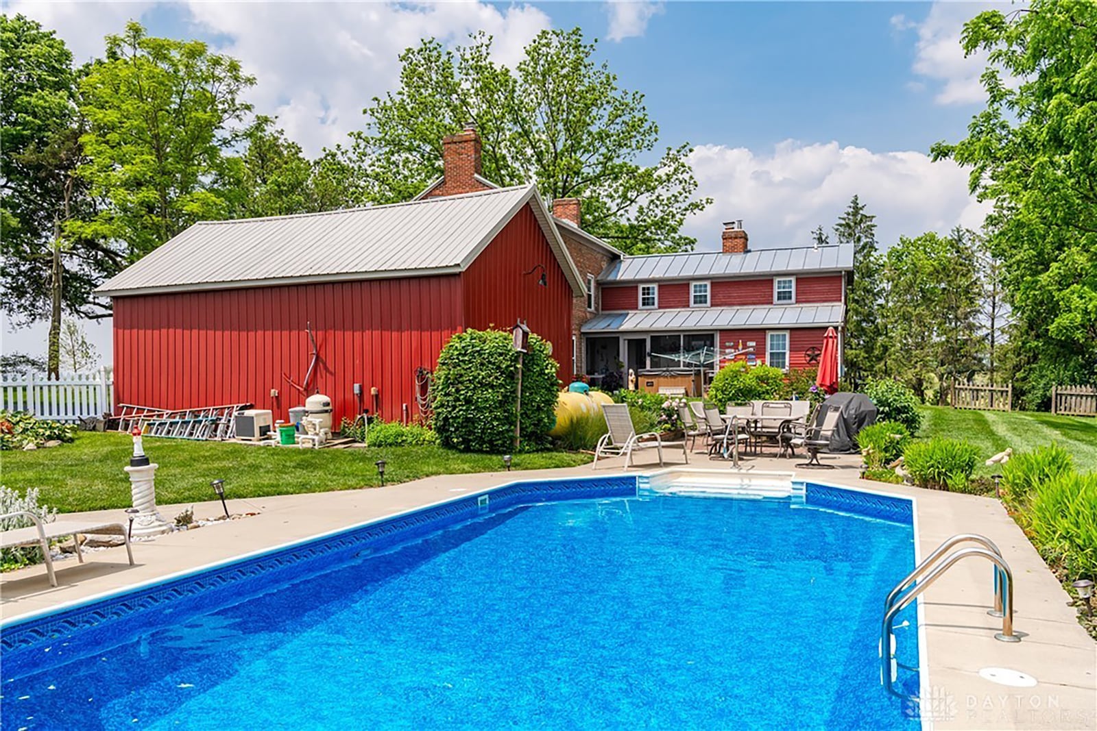 The home has an addition on the back, an inground pool and fully fenced back yard overlooking farmland. CONTRIBUTED