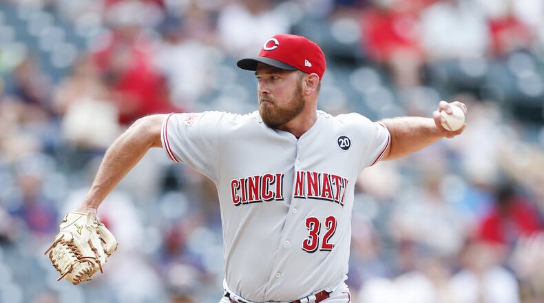 Zach Duke of the Cincinnati Reds pitches against the Cleveland Indians during the ninth inning at Progressive Field on June 12 in Cleveland. The Reds defeated the Indians 7-2. Photo by Ron Schwane/Getty Images