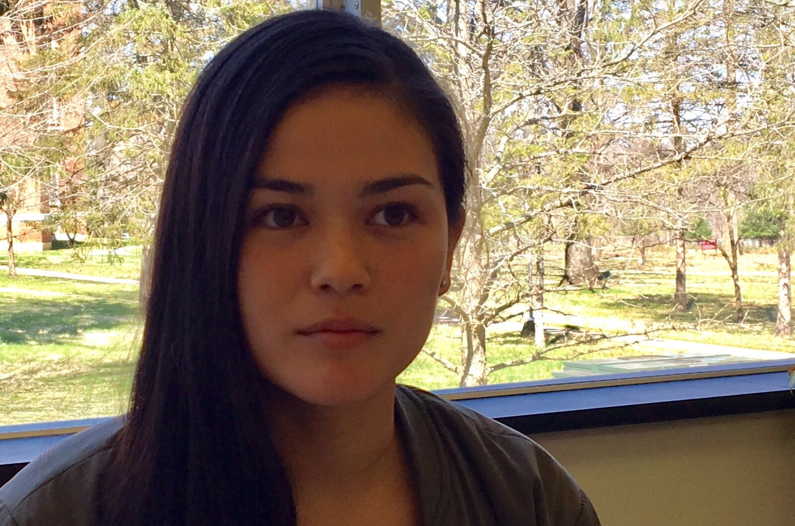 Michelle Fujii, a senior at Antioch College who will graduate in June.