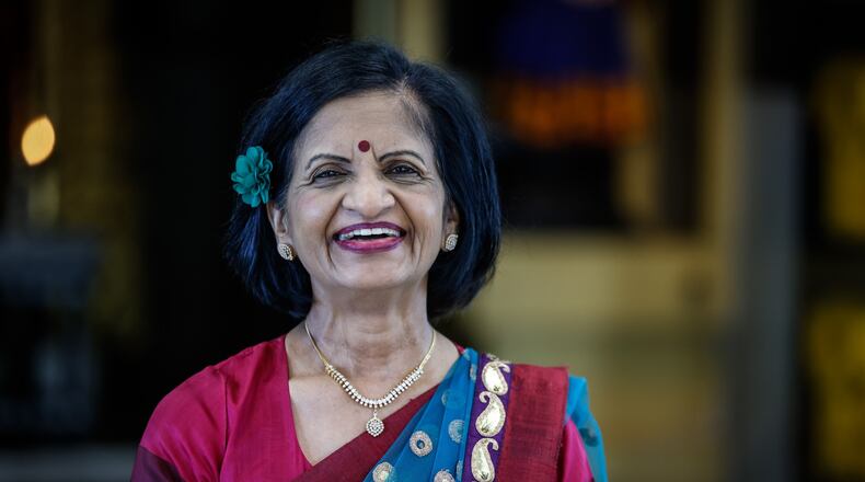 Sunita Agarwal, president of the board for the Hindu Temple of Dayton, works to bring the Hindu Temple of Dayton to the community via acts of kindness. JIM NOELKER/STAFF