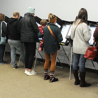 Greene County residents took advantage of early voting Friday, Nov. 3, 2023 at the Greene County Board of Elections in Xenia. MARSHALL GORBY\STAFF