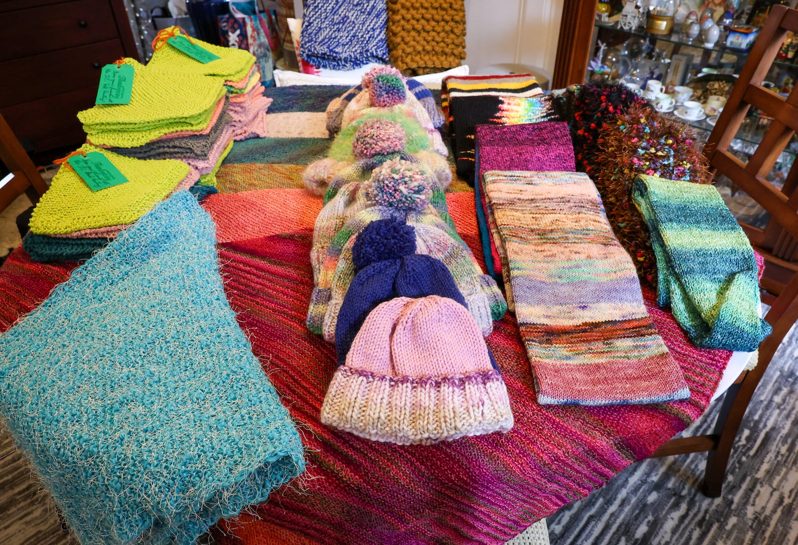 Mary Gaier has knitted many items she has donated to charities. BRYANT BILLING / STAFF