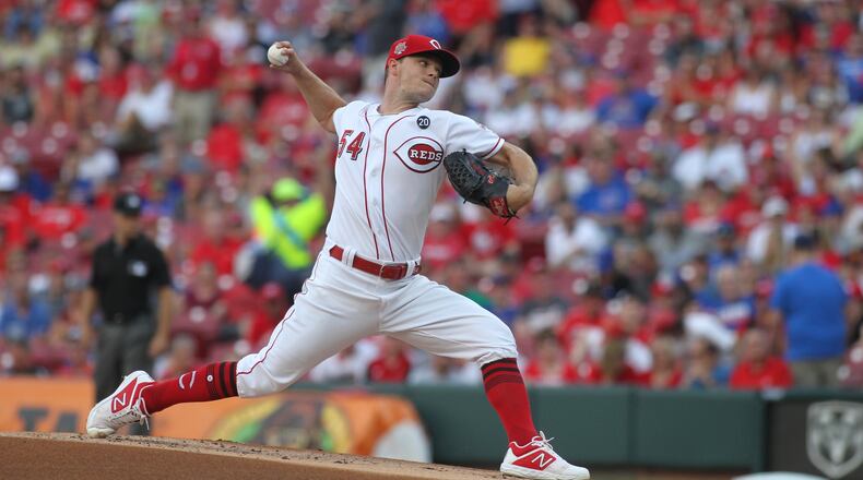 Reds starter Sonny Gray pitches against the Cubs on Friday, June 28, 2019, at Great American Ball Park in Cincinnati. David Jablonski/Staff