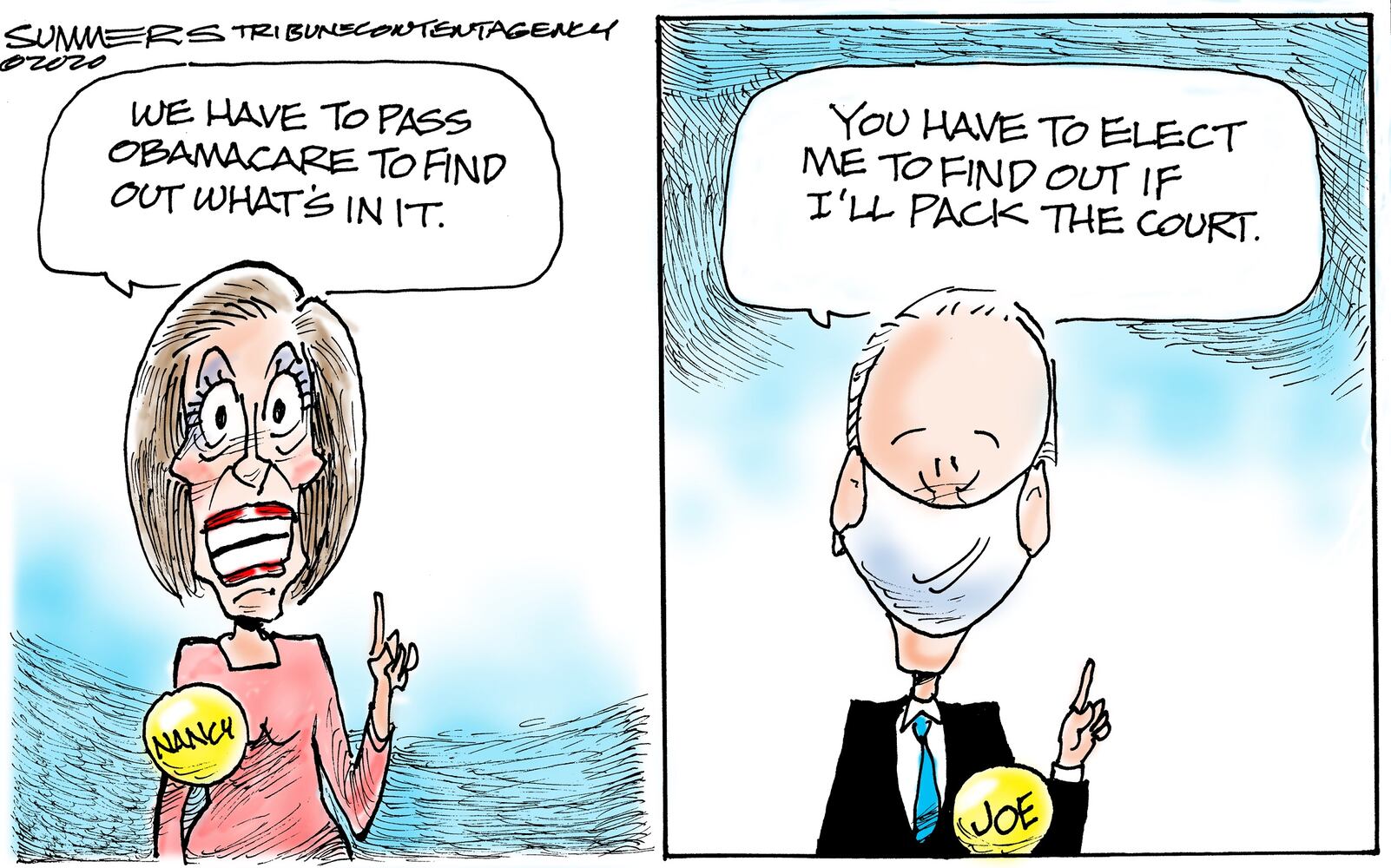 Week in cartoons: Town halls, Amy Coney Barrett and more