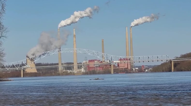The Ohio River in Lawrenceburg, Ind. where multiple searches involved the latest equipment to locate James Hutchison, thrown from the bridge by his mother Brittany Gosney and her boyfriend, James Hamilton. CONTRIBUTED