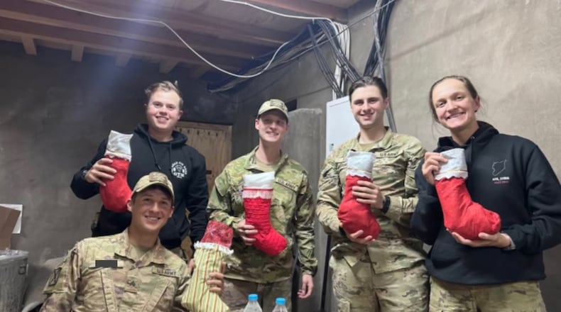 The Christmas Stocking Initiative is organized by The Blue Star Mothers Miami Valley Chapter 3.