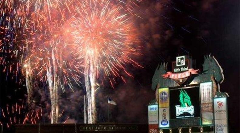 The Dayton Dragons will be adding a fireworks show after their game on July 4, 2018. (Contributed photo by Nick Falzerano)