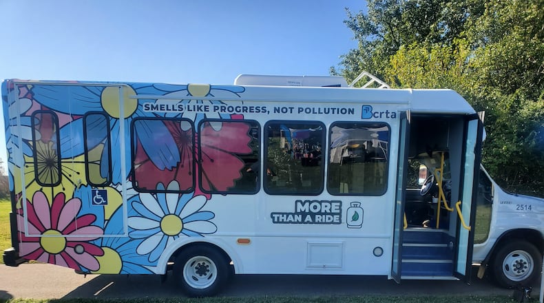The Butler County Regional Transit Authority received three new propane-powered buses, adding a new type of vehicle to the agency's mixed fleet of gasoline and low-emission vehicles. The new propane buses are part of a broader initiative supported by the Federal Transit Administration’s Ohio Zero Emission Ready Ohio (OH-ZERO) Project. PROVIDED