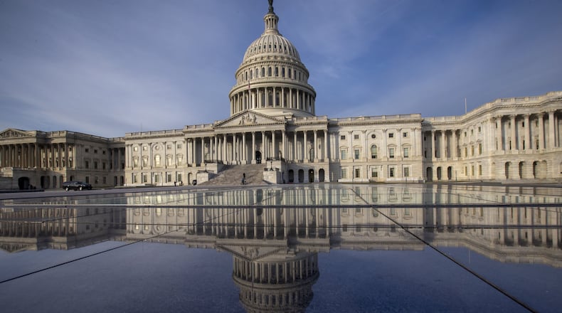 This Jan. 3, 2018, file photo shows the Capitol in Washington. The government is financed through Friday, Jan. 19, and another temporary spending bill is needed to prevent a partial government shutdown after that. (AP Photo/J. Scott Applewhite)