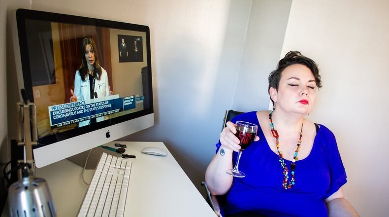 Photographer Jennifer Taylor, who recently started a new series of self-portraits, “Drinking Wine in Various Parts of my House,” recently discussed some of her favorite things. CONTRIBUTED