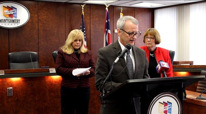 Montgomery County Board of Commission President Dan Foley announced that he will not seek re-election in 2018. Commissioner Debbie Lieberman is shown left. CORNELIUS FROLIK / STAFF