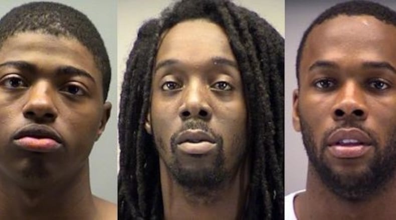 Darius Keysean Brooks, left, Dewayne Neal Chappell Jr., center, and Devantae Lavail Thompson