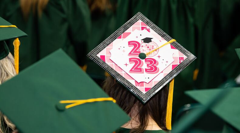 Wright State University held graduation Friday, Dec. 15 and Saturday, Dec. 16, 2023 at the Wright State Nutter Center. Courtesy Erin Pence, Wright State University.