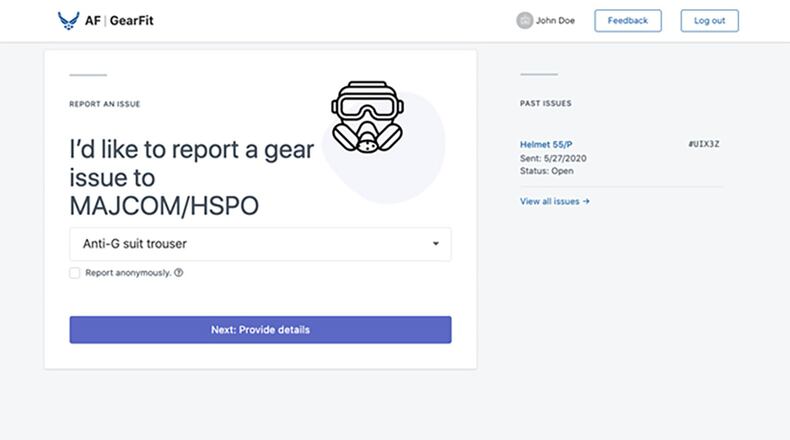 The Air Force Life Cycle Management Center’s Human Systems Division is launching an aircrew equipment and gear feedback app in June. (U.S. Air Force graphic)