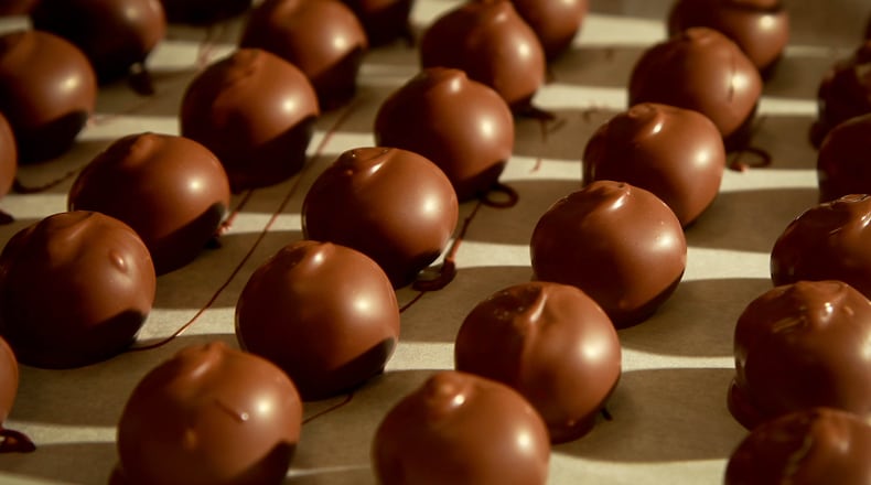 DETAIL: Bellbrook Chocolates, a 30-year-old local business currently located in the Cross Pointe Center and expanding to other locations. JIM WITMER / STAFF