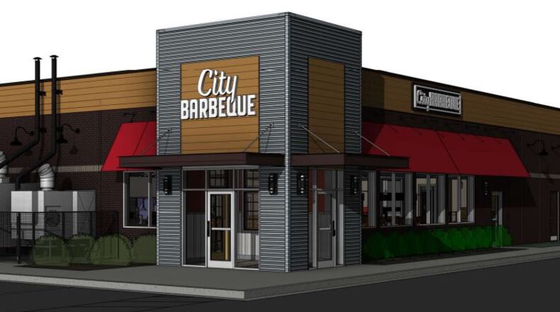 City Barbeque, a Columbus-based restaurant chain, will open its third Dayton-area BBQ location on Miller Lane on Monday, Oct. 19. This is an artist's rendering submitted to Butler Township.