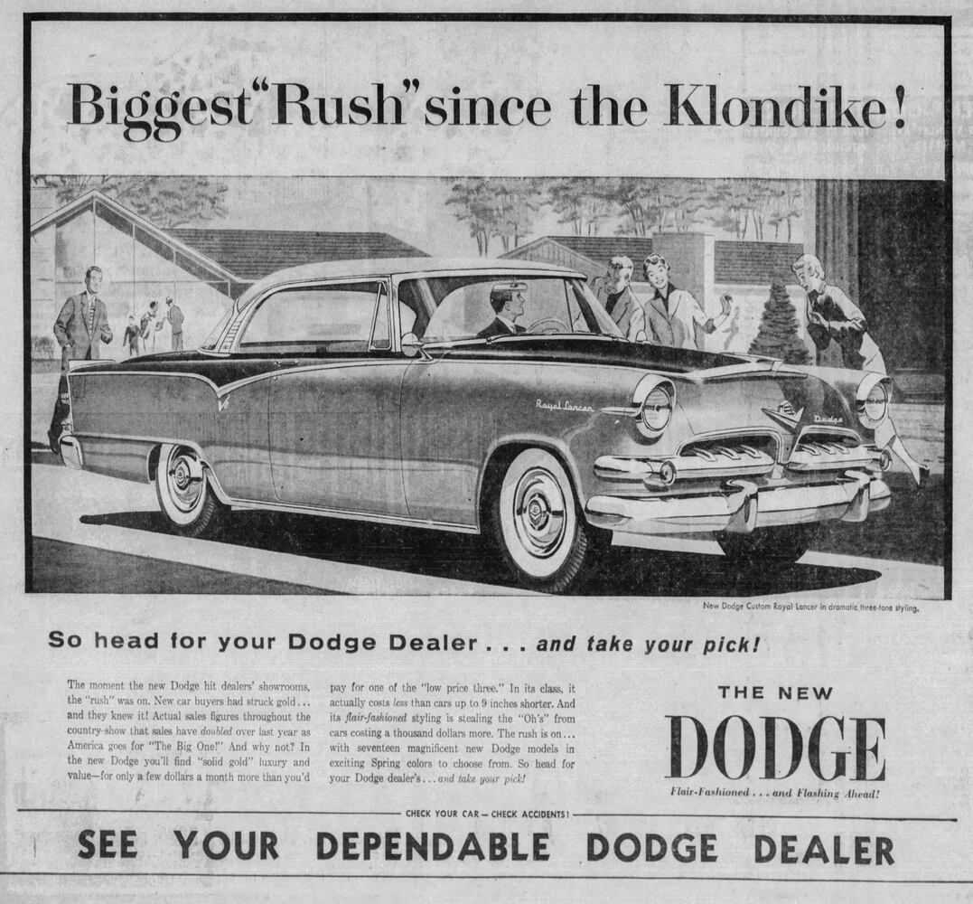 1950s Car advertisement vintage pages