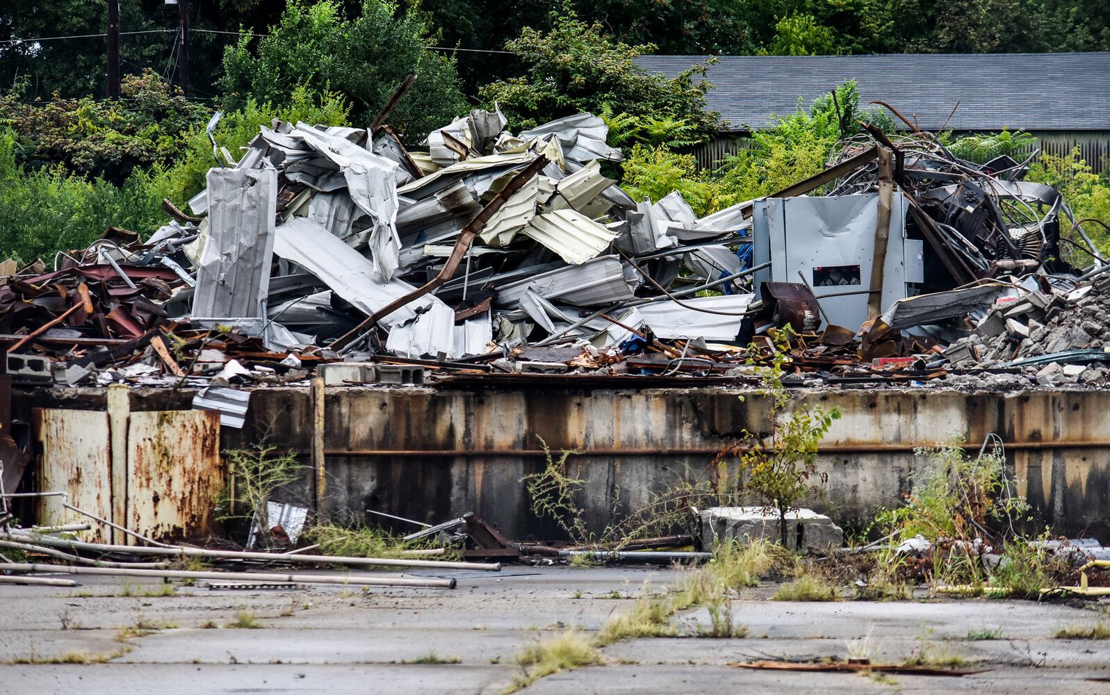 Demolition continues at former Franklin Boxboard building