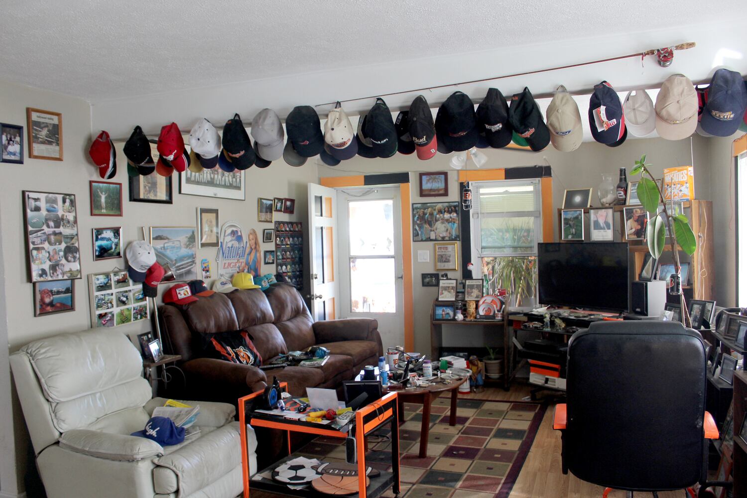 This is the man who lives in the “Bengals MAN CAVE” across from Dot’s Supermarket
