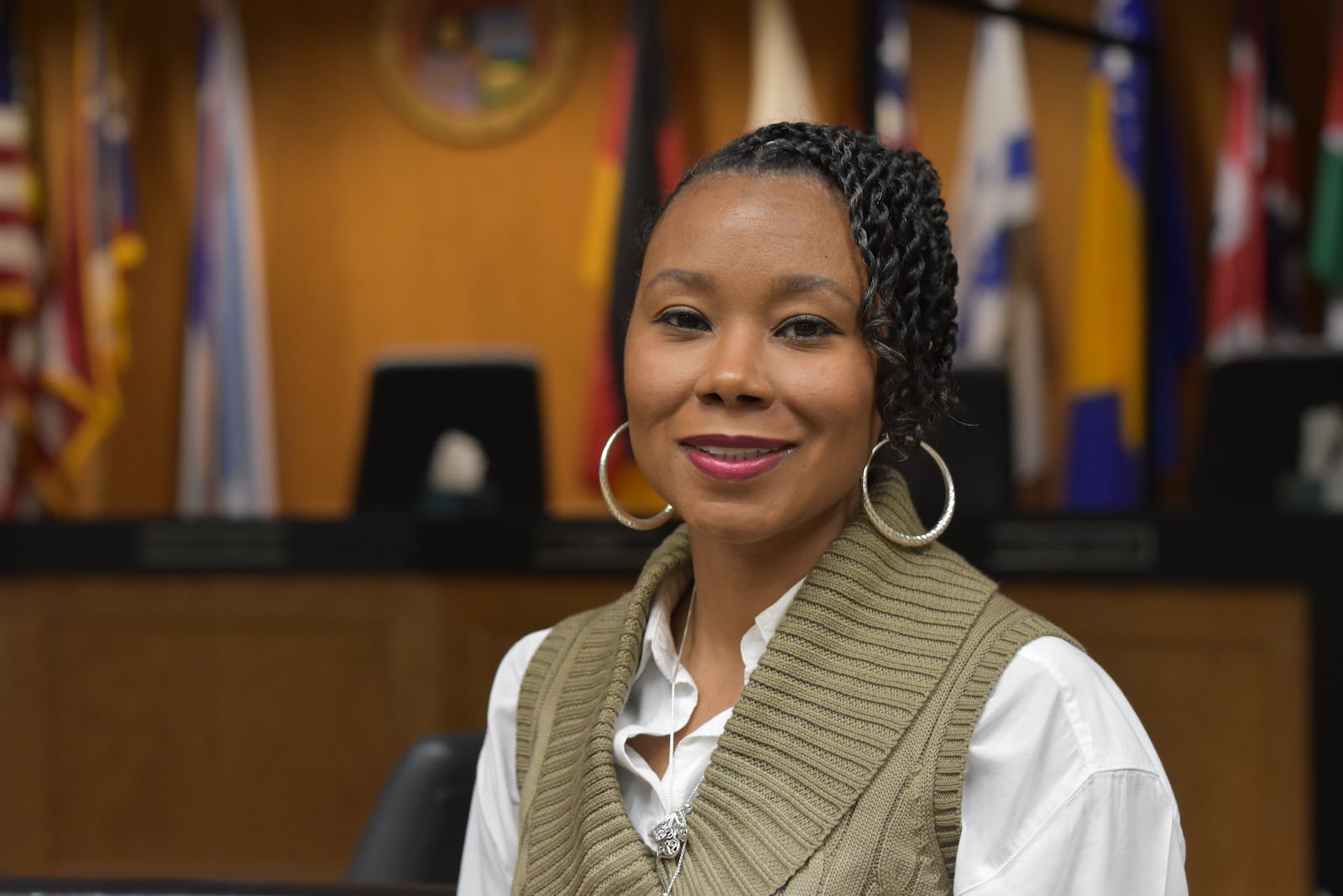 Dayton City Commissioner Shenise Turner-Sloss at City Hall. CORNELIUS FROLIK / STAFF
