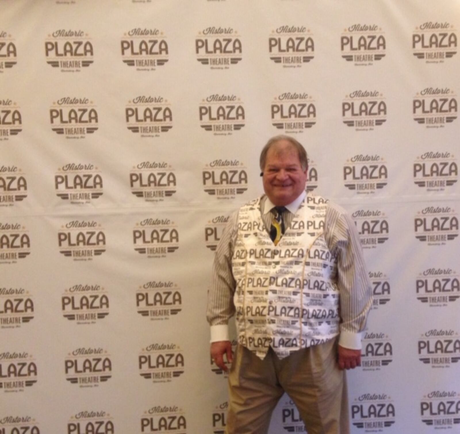 Doug Sorrell volunteering at the Plaza Theater