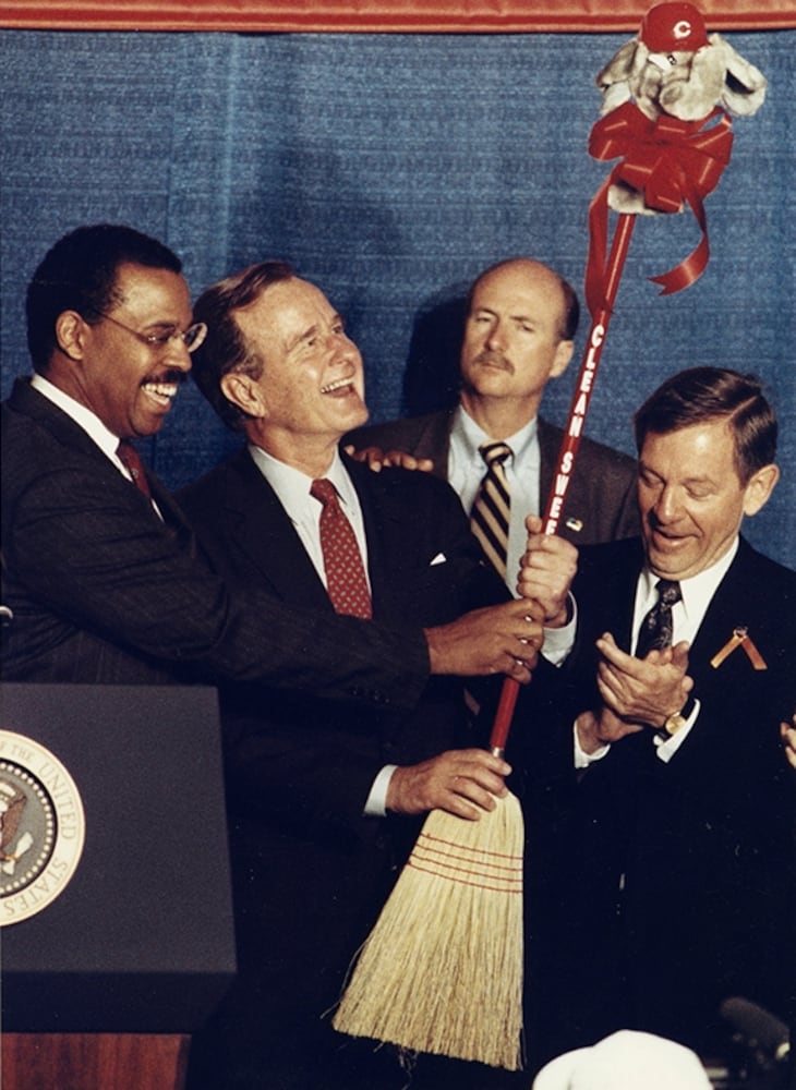 George H.W. Bush visits to southwest Ohio