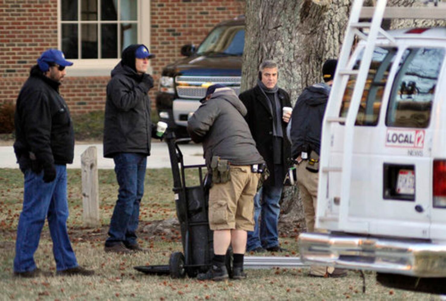 George Clooney filming at Miami